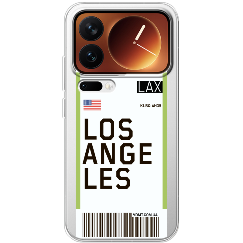 Прозорий чохол BoxFace Xiaomi 17 Pro Ticket Los Angeles