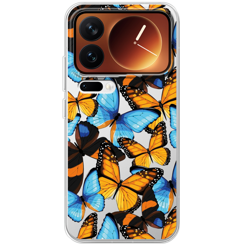 Прозорий чохол BoxFace Xiaomi 17 Pro Butterfly Morpho