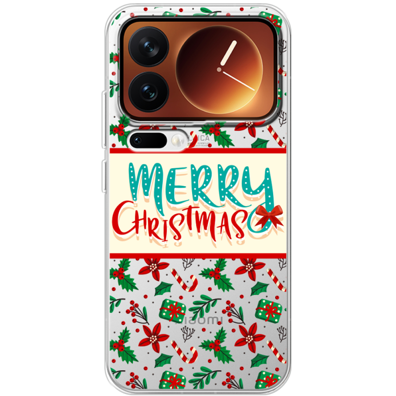 Прозорий чохол BoxFace Xiaomi 17 Pro Vintage Christmas Pattern