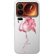 Прозорий чохол BoxFace Xiaomi 17 Pro Floral Flamingo