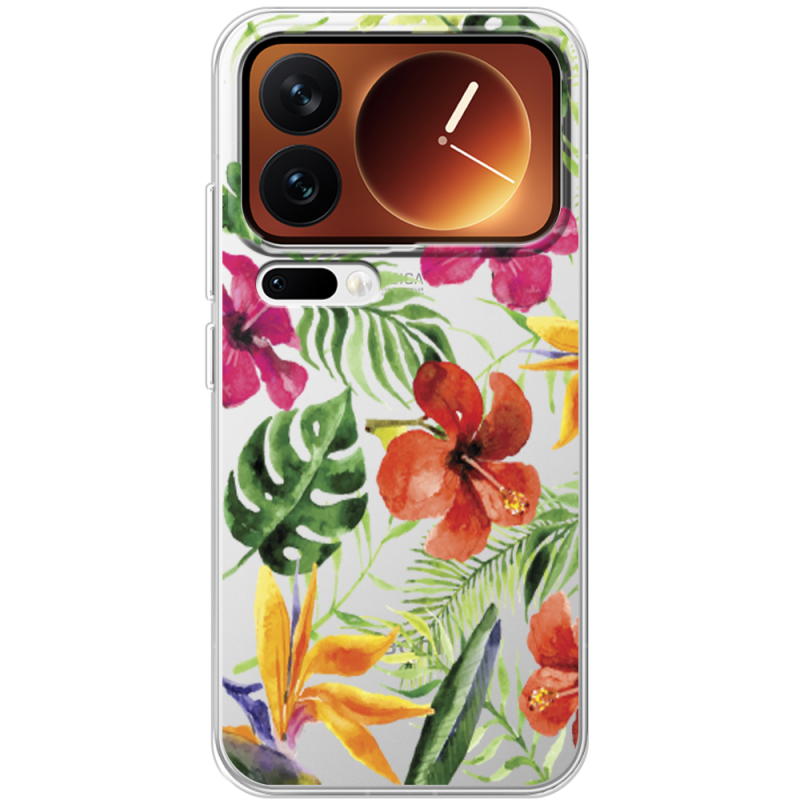 Прозорий чохол BoxFace Xiaomi 17 Pro Tropical Flowers