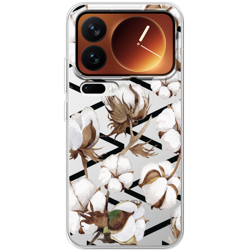 Прозорий чохол BoxFace Xiaomi 17 Pro Cotton flowers