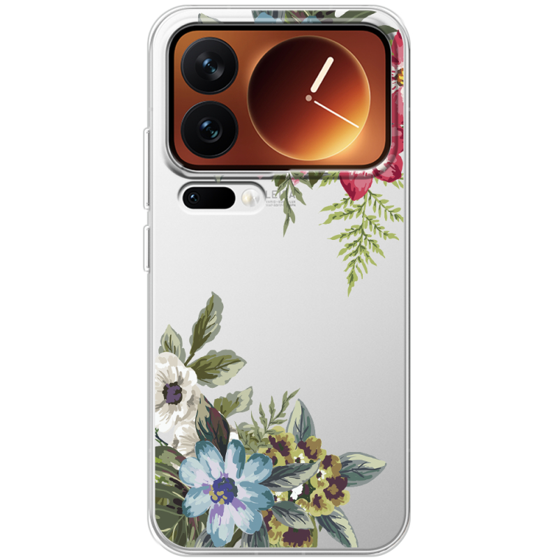 Прозорий чохол BoxFace Xiaomi 17 Pro Floral