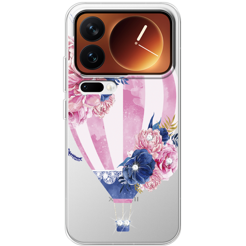 Чохол зі стразами Xiaomi 17 Pro Pink Air Baloon