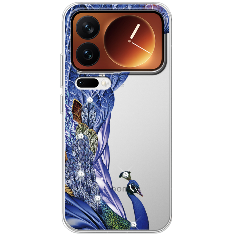 Чохол зі стразами Xiaomi 17 Pro Peafowl