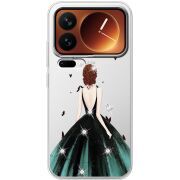 Чохол зі стразами Xiaomi 17 Pro Girl in the green dress