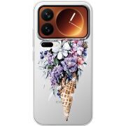 Чохол зі стразами Xiaomi 17 Pro Ice Cream Flowers
