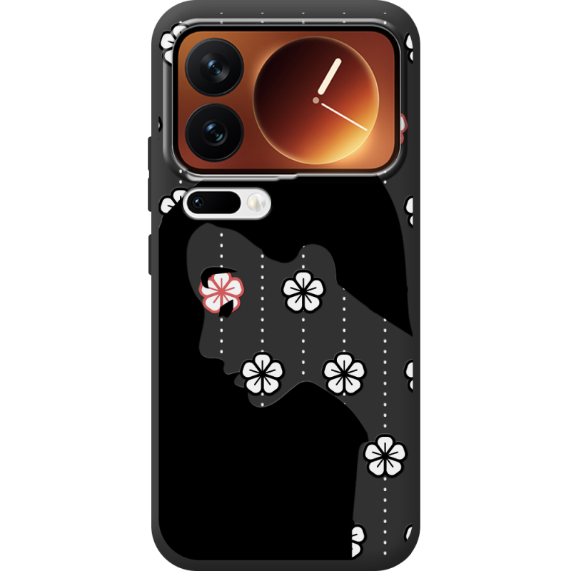 Чорний чохол BoxFace Xiaomi 17 Pro Flower Hair