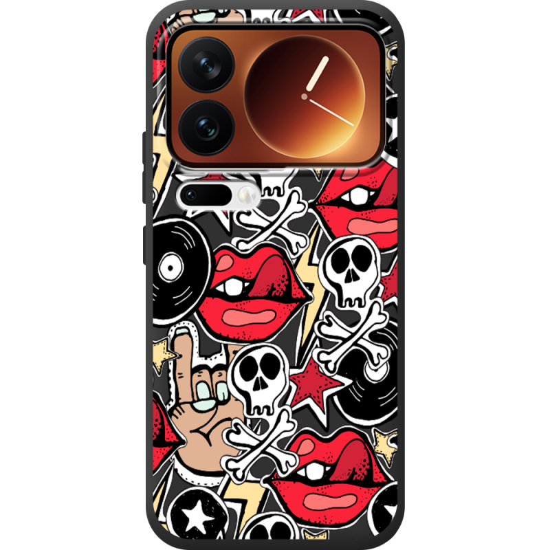 Чорний чохол BoxFace Xiaomi 17 Pro Rock Graffiti