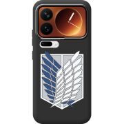 Чорний чохол BoxFace Xiaomi 17 Pro Атака Титанов Крылья Свободы