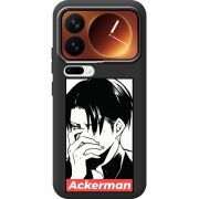 Чорний чохол BoxFace Xiaomi 17 Pro Attack On Titan - Ackerman
