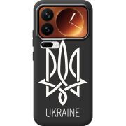 Чорний чохол BoxFace Xiaomi 17 Pro Тризуб монограмма ukraine