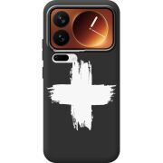 Чорний чохол BoxFace Xiaomi 17 Pro Білий хрест ЗСУ