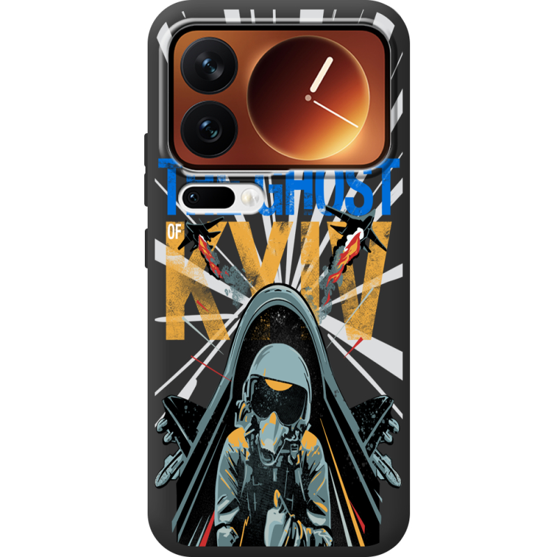 Чорний чохол BoxFace Xiaomi 17 Pro Привид Києва в дії