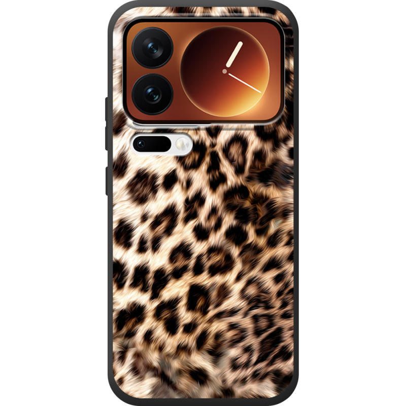 Чорний чохол BoxFace Xiaomi 17 Pro Леопардовий