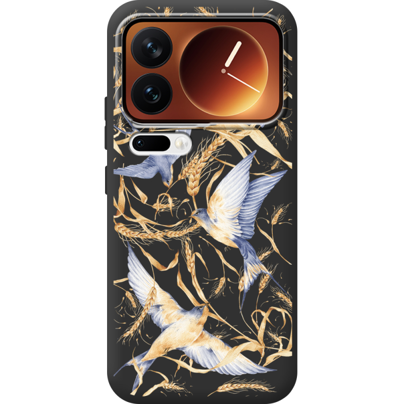 Чорний чохол BoxFace Xiaomi 17 Pro Ластівки