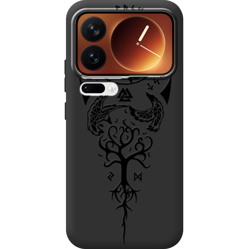 Чорний чохол BoxFace Xiaomi 17 Pro Hugin and Munin