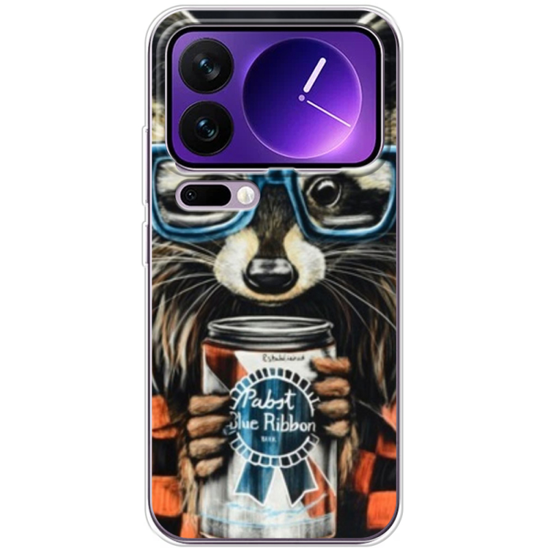 Чохол BoxFace Xiaomi 17 Pro Max Енот с банкой