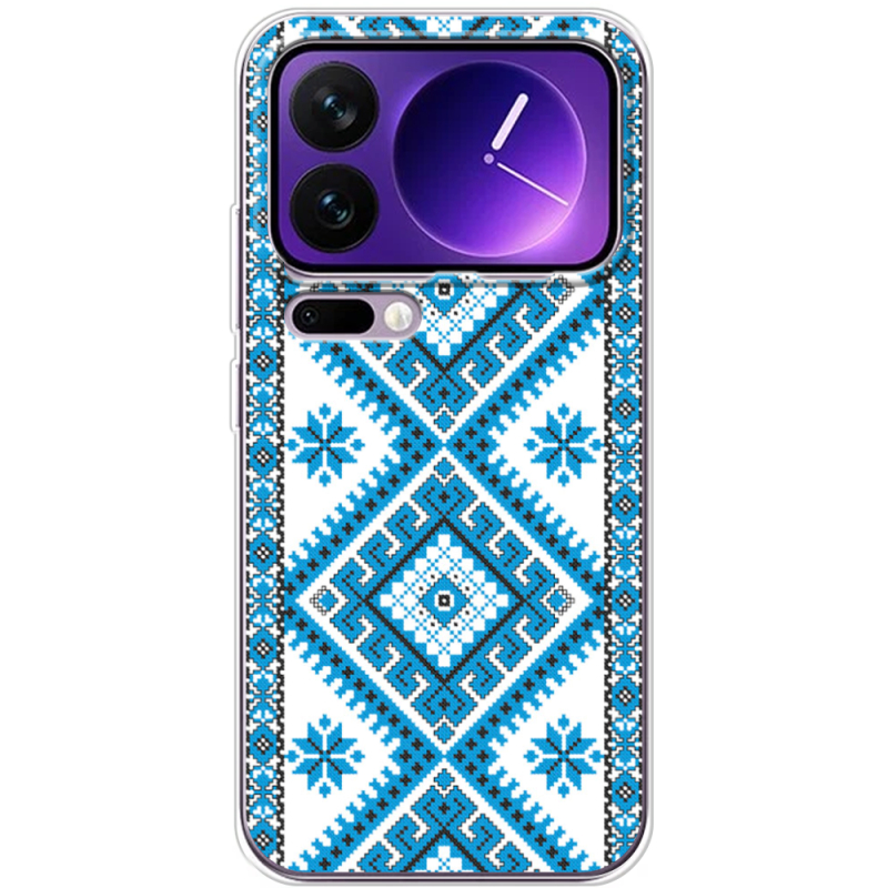 Чохол BoxFace Xiaomi 17 Pro Max Блакитний Орнамент