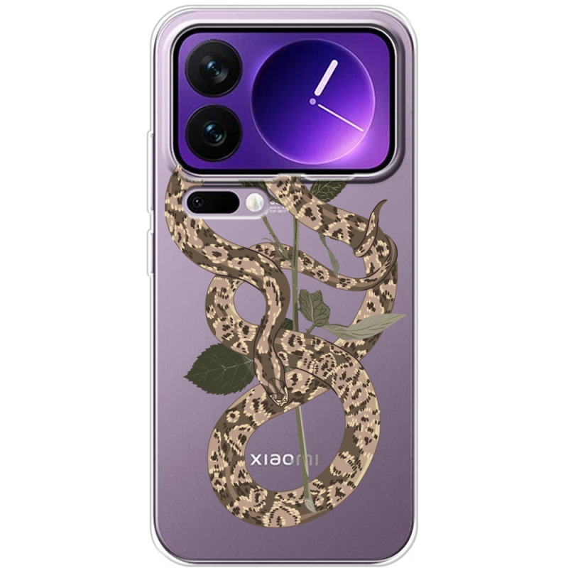 Прозорий чохол BoxFace Xiaomi 17 Pro Max Glamor Snake