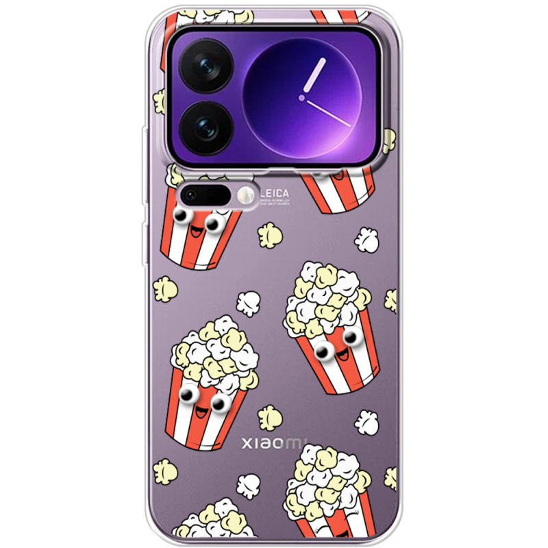 Прозорий чохол BoxFace Xiaomi 17 Pro Max с 3D-глазками Popcorn