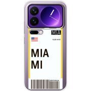 Прозорий чохол BoxFace Xiaomi 17 Pro Max Ticket Miami