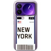 Прозорий чохол BoxFace Xiaomi 17 Pro Max Ticket New York