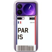 Прозорий чохол BoxFace Xiaomi 17 Pro Max Ticket Paris