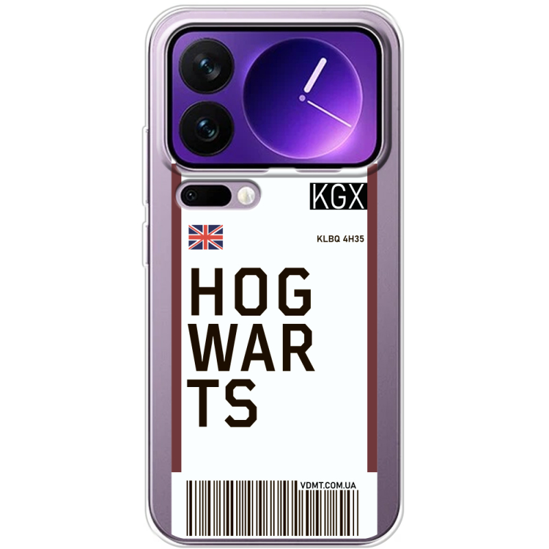 Прозорий чохол BoxFace Xiaomi 17 Pro Max Ticket Hogwarts