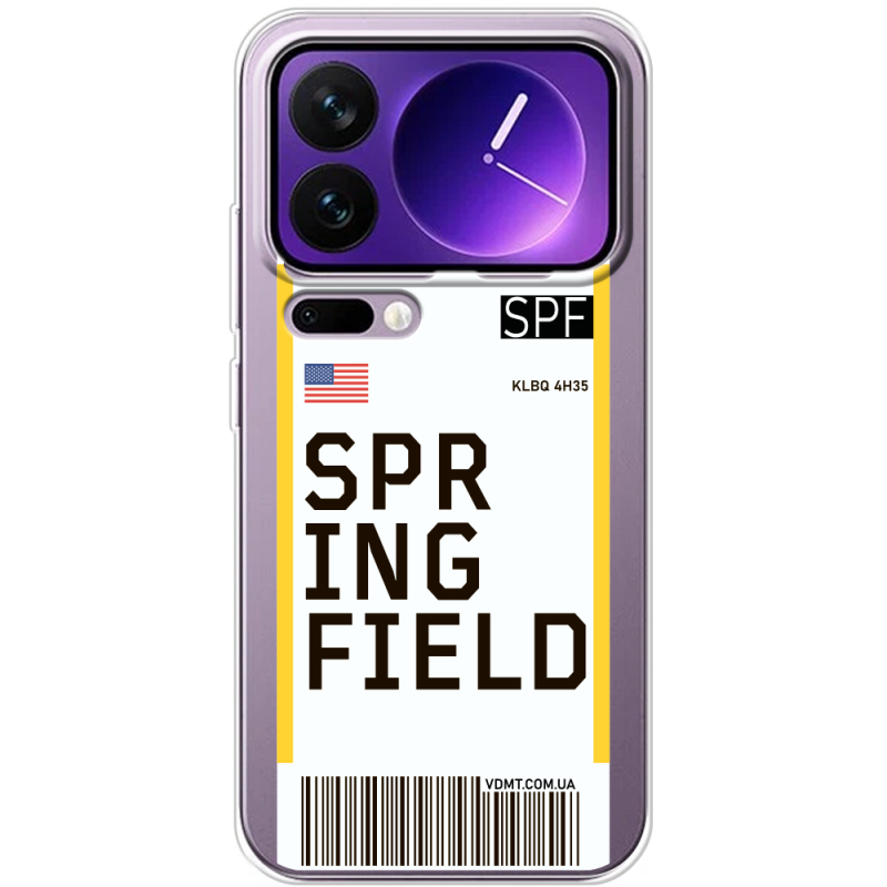 Прозорий чохол BoxFace Xiaomi 17 Pro Max Ticket Springfield