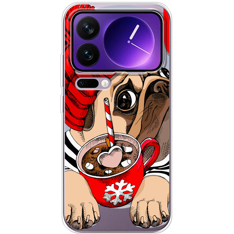 Прозорий чохол BoxFace Xiaomi 17 Pro Max Winter Puggy