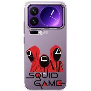 Прозорий чохол BoxFace Xiaomi 17 Pro Max siquid game люди в красном