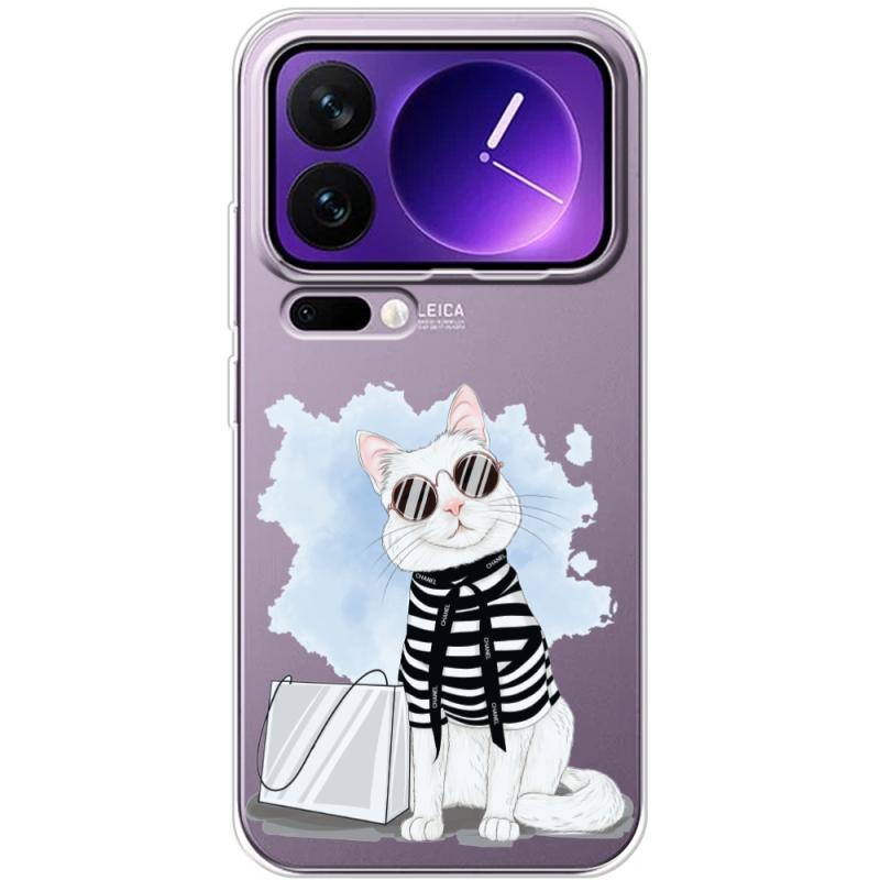 Прозорий чохол BoxFace Xiaomi 17 Pro Max Cat Style