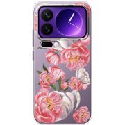 Прозорий чохол BoxFace Xiaomi 17 Pro Max Peony Watercolor Style