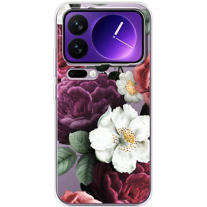 Прозорий чохол BoxFace Xiaomi 17 Pro Max Floral Dark Dreams