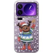 Прозорий чохол BoxFace Xiaomi 17 Pro Max Christmas Deer with Snow