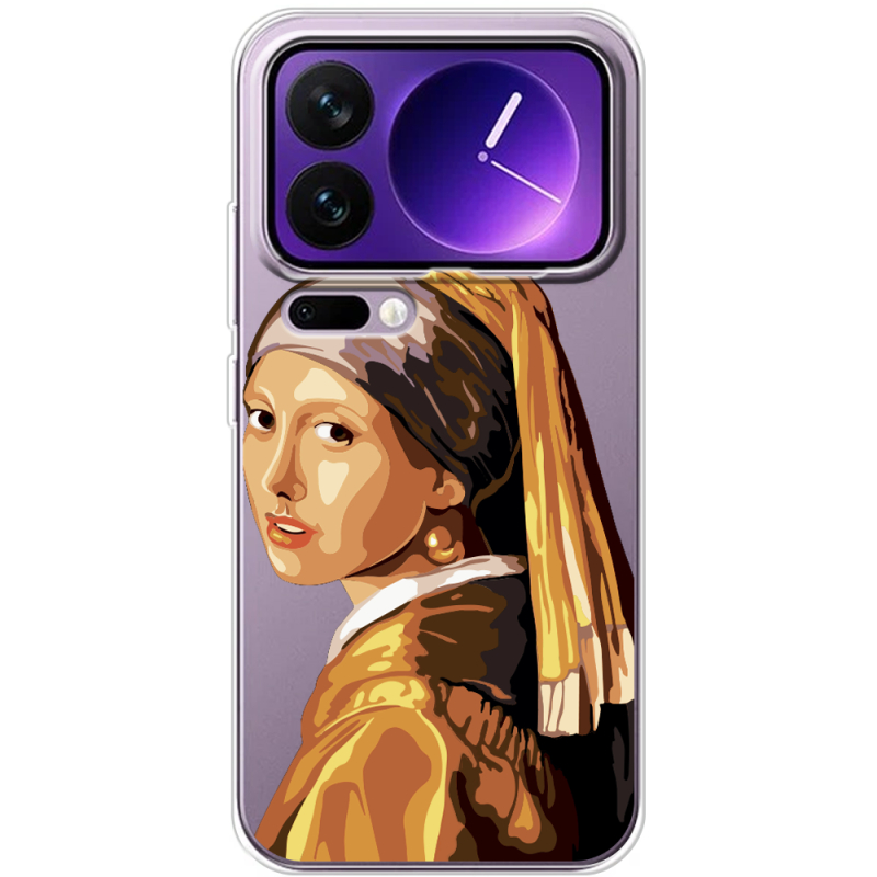 Прозорий чохол BoxFace Xiaomi 17 Pro Max Девушка с жемчужной серёжкой