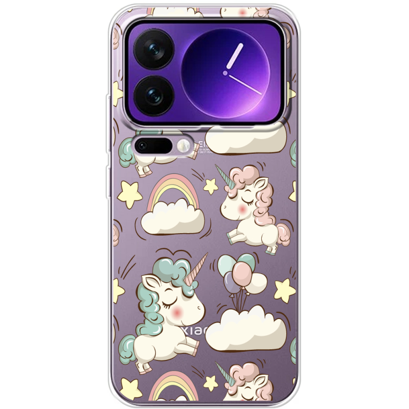 Прозорий чохол BoxFace Xiaomi 17 Pro Max Unicorns