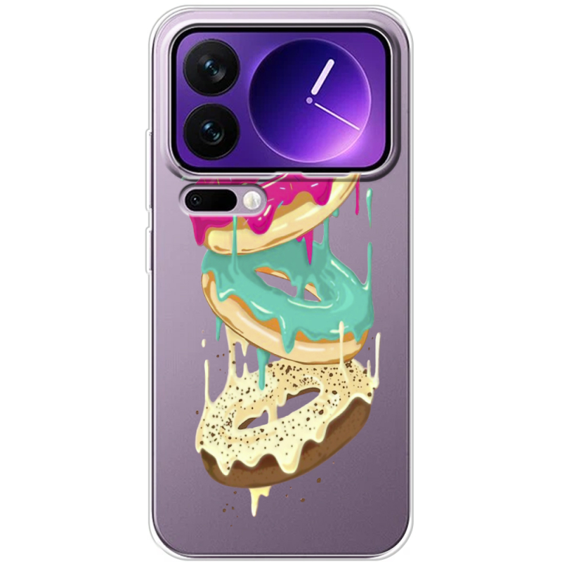 Прозорий чохол BoxFace Xiaomi 17 Pro Max Donuts