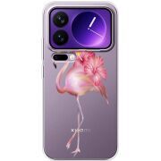 Прозорий чохол BoxFace Xiaomi 17 Pro Max Floral Flamingo