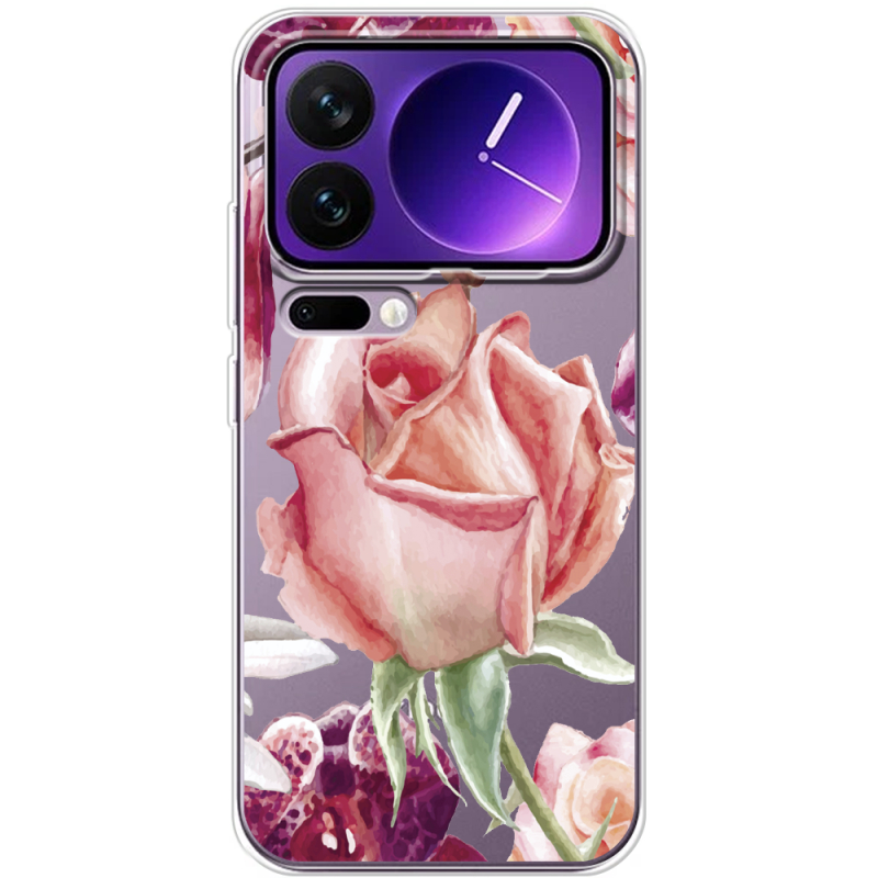 Прозорий чохол BoxFace Xiaomi 17 Pro Max Rose