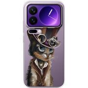 Прозорий чохол BoxFace Xiaomi 17 Pro Max Steampunk Cat