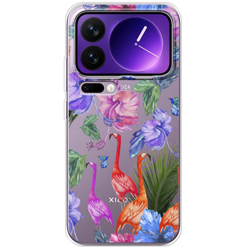 Прозорий чохол BoxFace Xiaomi 17 Pro Max Flamingo