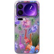 Прозорий чохол BoxFace Xiaomi 17 Pro Max Flamingo