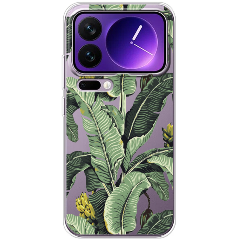 Прозорий чохол BoxFace Xiaomi 17 Pro Max Banana Leaves