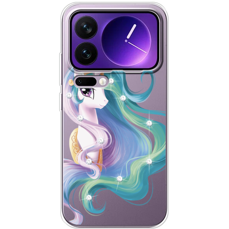 Чохол зі стразами Xiaomi 17 Pro Max Unicorn Queen