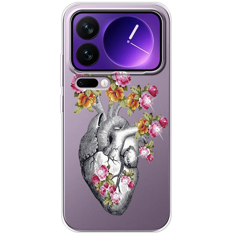 Чохол зі стразами Xiaomi 17 Pro Max Heart