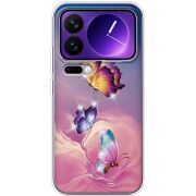 Чохол зі стразами Xiaomi 17 Pro Max Butterflies