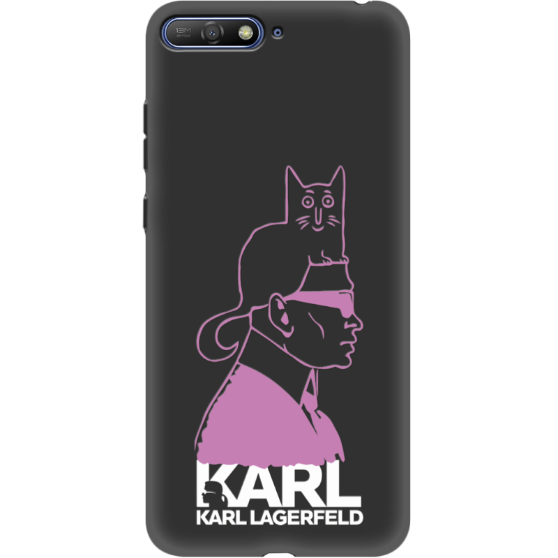 Черный чехол Uprint Huawei Y6 2018 Pink Karl