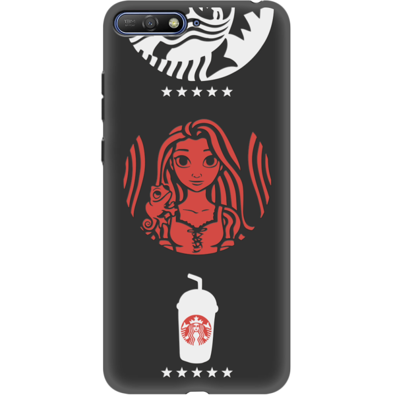 Черный чехол Uprint Huawei Y6 2018 RedWhite Coffee